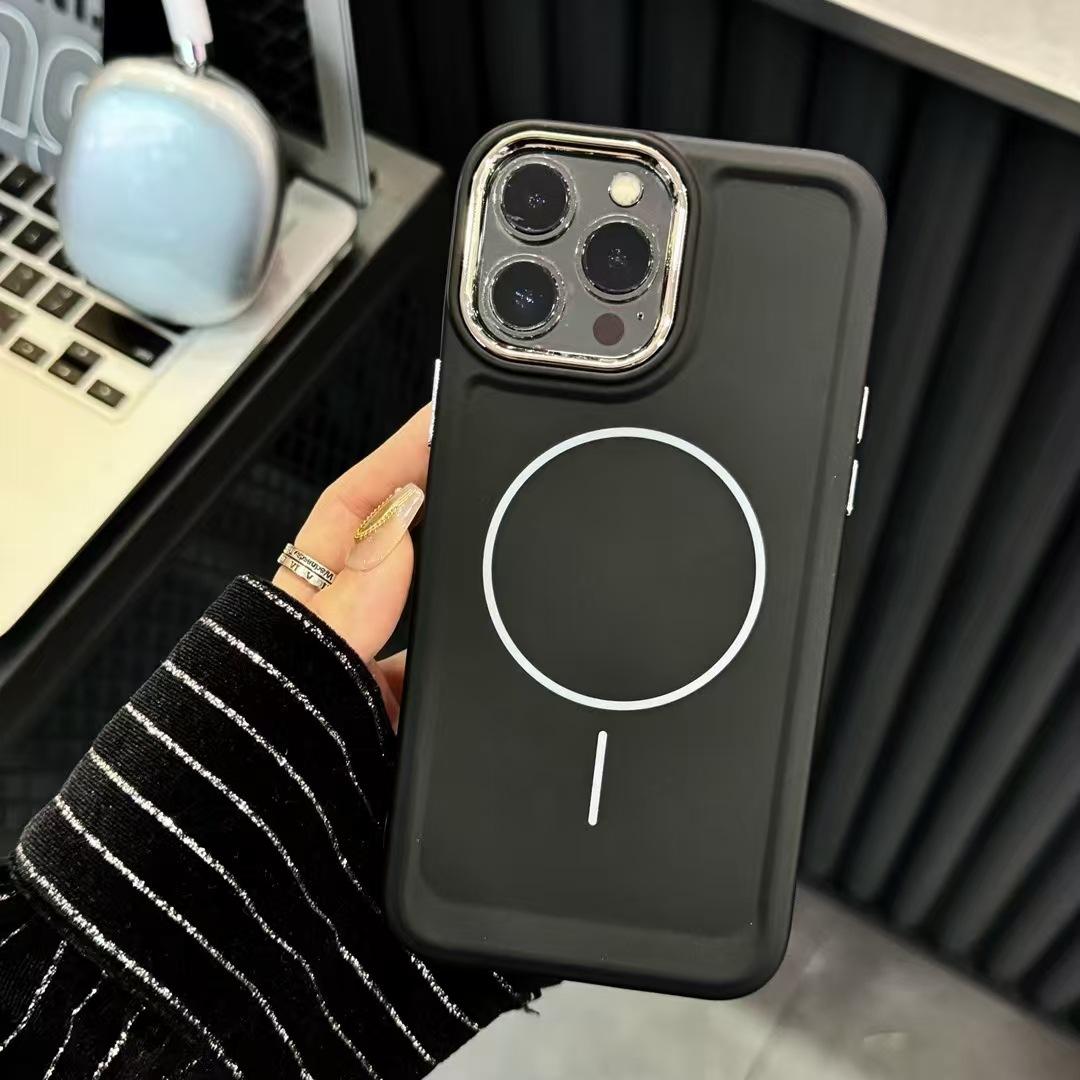 

Подходит для iPhone16promax Чехол для мобильного телефона Magnetic Scrub Soft Apple 15/14 Anti-Fall Cover Защитный чехол Apple 16Plus