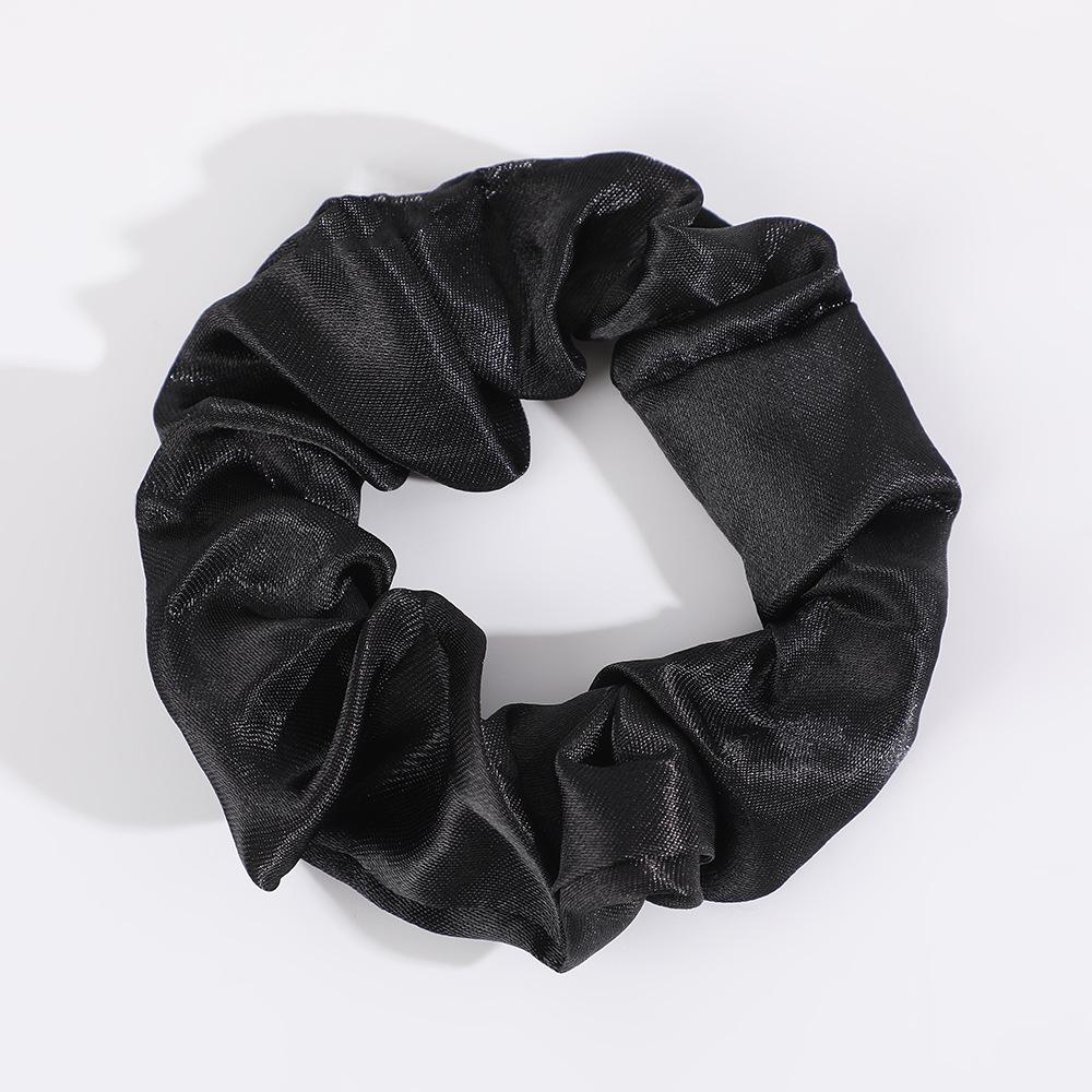 High Elasticity Satin Scrunchie: Versatile, Solid Color, Fashionable Large Circle for Girls
