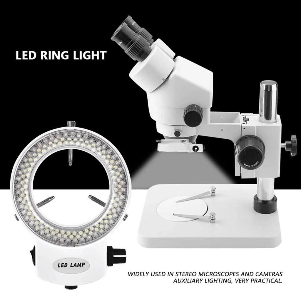 144 LED Beads Light Source Brightness Adjustable Ring Lamp Microscope LED Light LED Ring Lamp Camera LED Light Microscope Camera