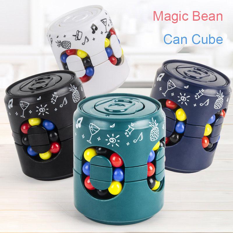 Magiczna Fasola Puszka Kostka Puzzle, Magiczna Kostka I Fidget Spinner, Obrotowa Zabawka Fidget Cube