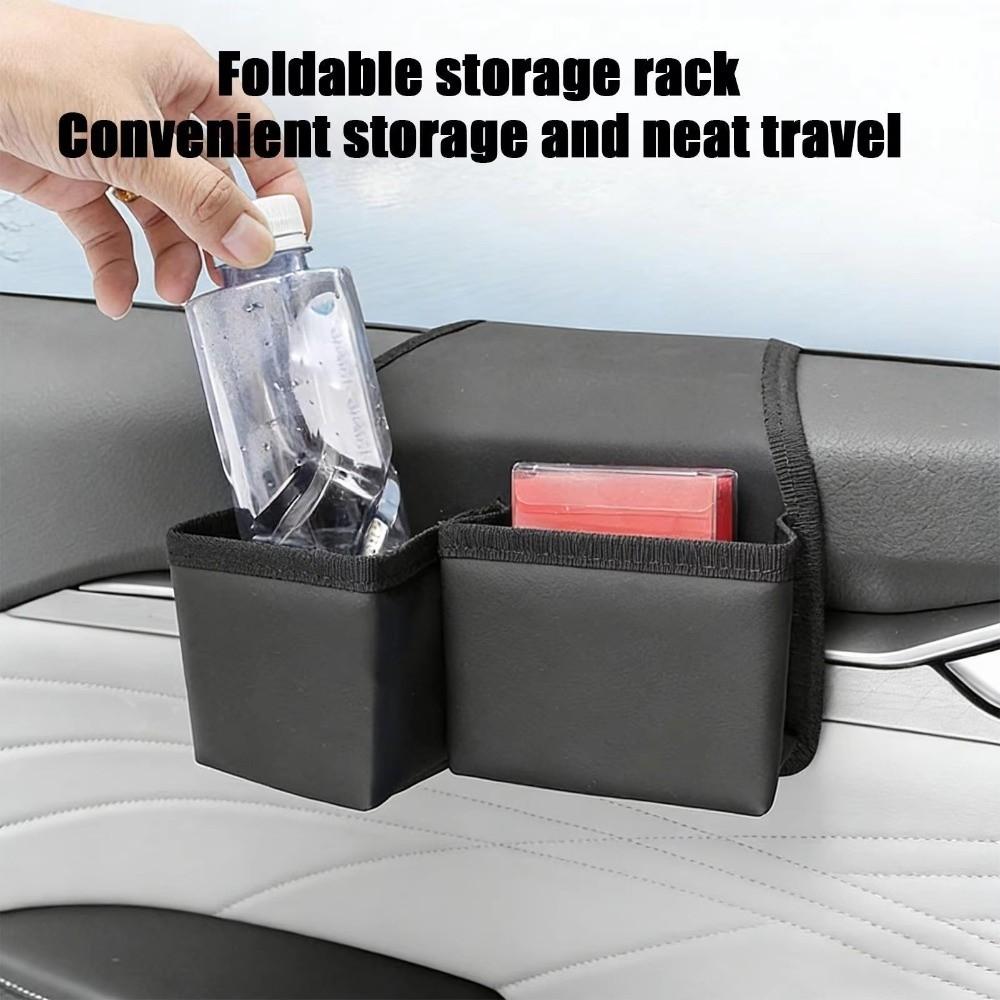 2 Pockets Vehicle Side Door Organizer Universal Car Armrest Cup Holder Car Phone Holder Sundries