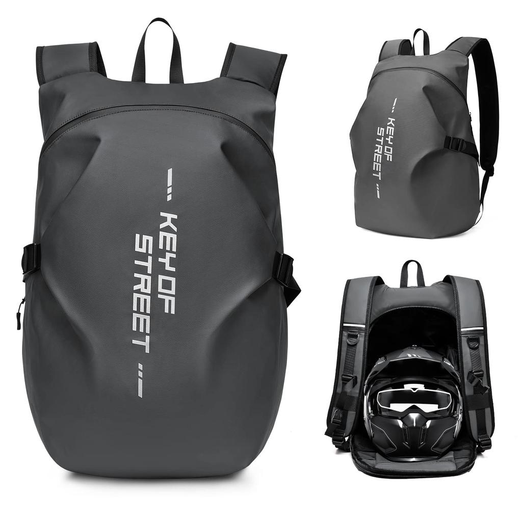 SEAFEW Waterproof Motorcycle Helmet Large Capacity Travel Bag for and Other Multifunctional Size Men's Bag, Cycling, Mountaineering, Sports, (Gray,