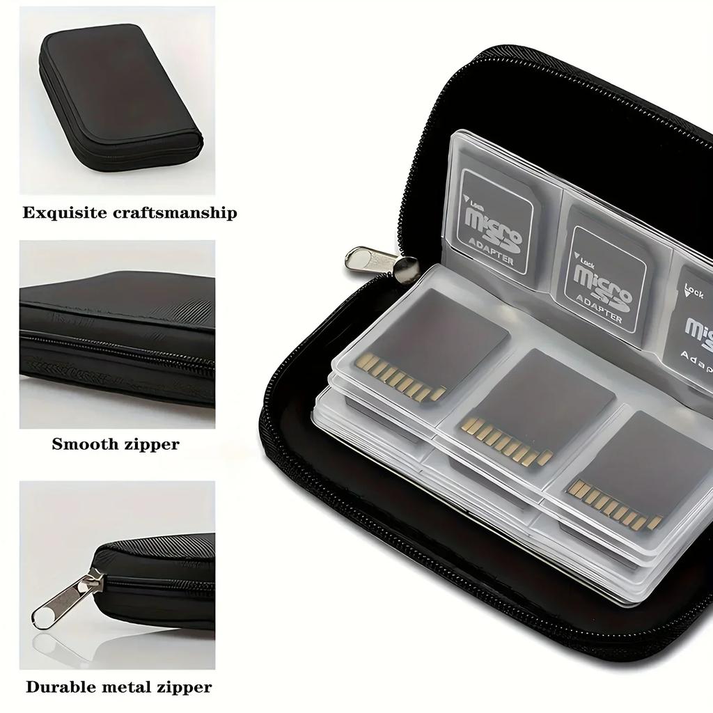 1 ks Taška na ukládání paměťových karet Pouzdro Držák Peněženka 22 slotů pro CF/SD/Micro SD/SDHC/MS/DS Herní příslušenství box na paměťové karty