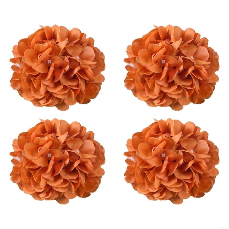 

Curtain Tieback Accessories 4Pcs Artificial Flower Drapery Ties Rope Home Decors X3UC