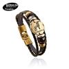 European Vintage Zodiac Leather Bracelet - Handwoven Astrological Charm for Men and Women