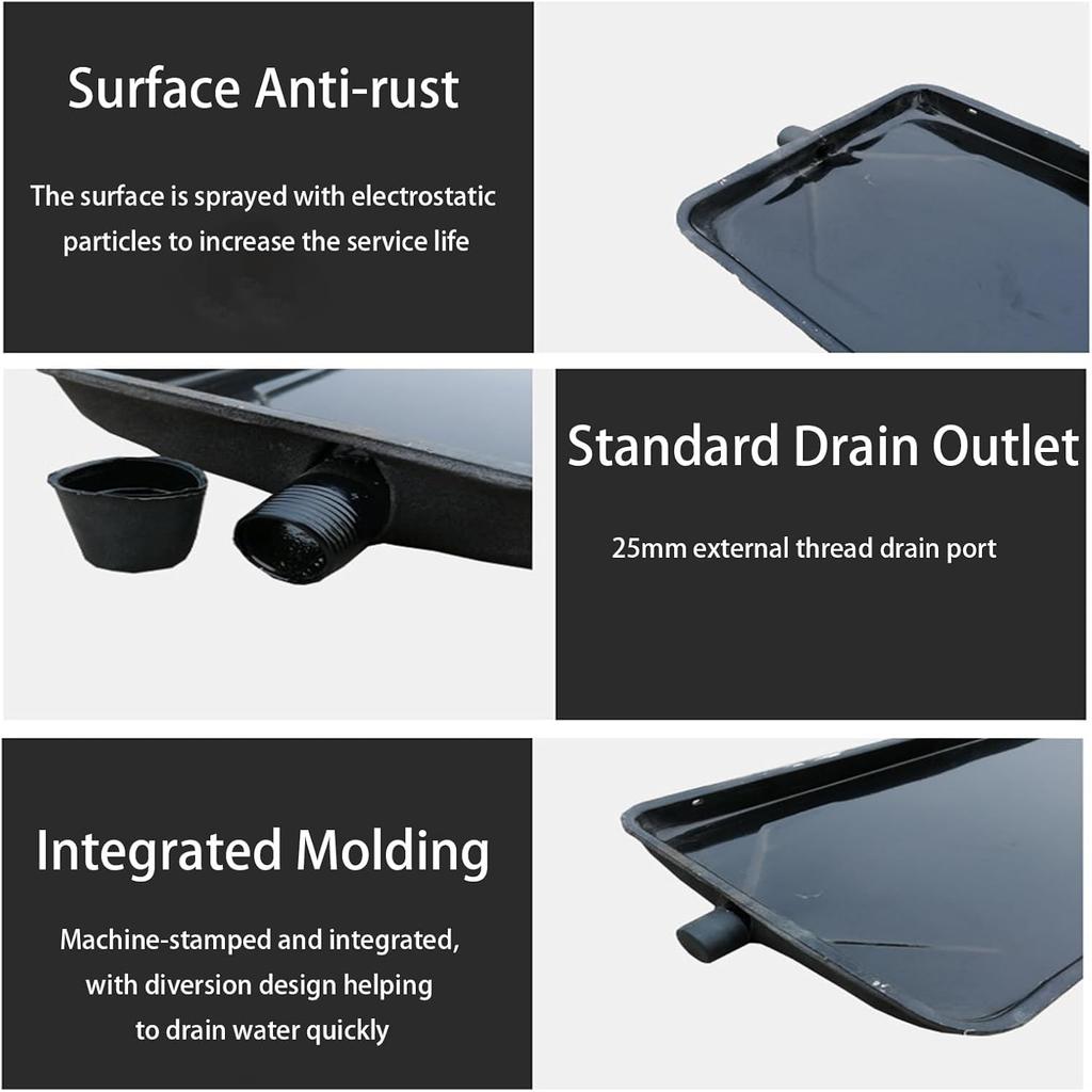 Condensate Drain Pans, Air Conditioner Water Catcher, Portable AC Drip Pan, Perfect for Indoor/Outdoor Split Air Conditioner Heat Pump Systems (910 *