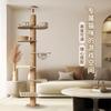 Cat Tree with Condo Scratching Board and Perch for Large Cats Made of Sisal and Solid Wood for All Cat Breeds