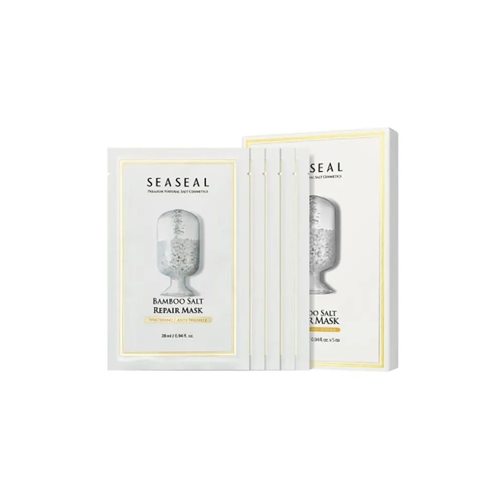 

SEASEAL Insanga Bamboo Salt Repair Mask Sheet Pack (5 Sheets) Dual-functional Whitening & Anti-wrinkle Cosmetics Made with Vegan Certified Fabric 01_Repair Mask 5 Sheets