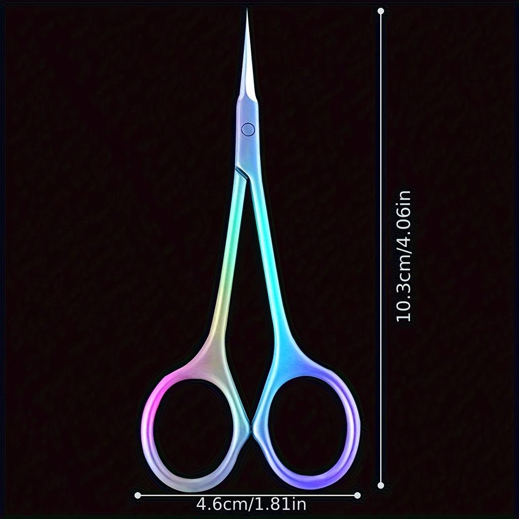 Ultra-Fine Nail& Beauty Scissors/High Hardness Stainless Steel Long Handle/Multi-Functional for Cuticle Removal, Eyelash Extension, Eyebrow Grooming