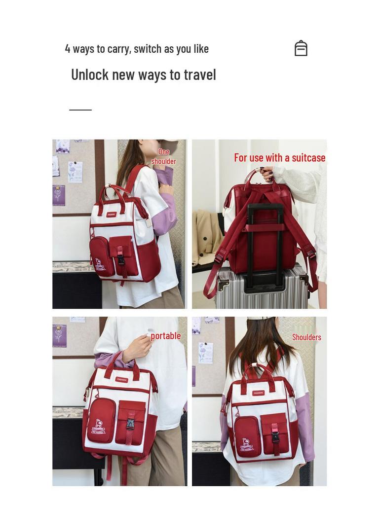 Trendiger leichter Rucksack mit großem Fassungsvermögen für Damen - Perfekt für High School, Universität oder Mütter