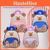 Preschool Kids Backpack With Air Cushion Straps And Fun Cartoon Capybara Print For Early Education