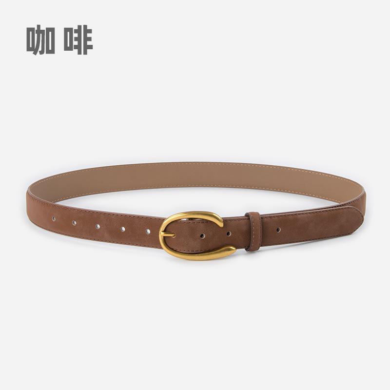 

Бархатный матовый кожаный женский ремень из коровьей кожи в стиле ретро для женщин, высококачественный ремень с повседневными брюками и джинсами 105cm