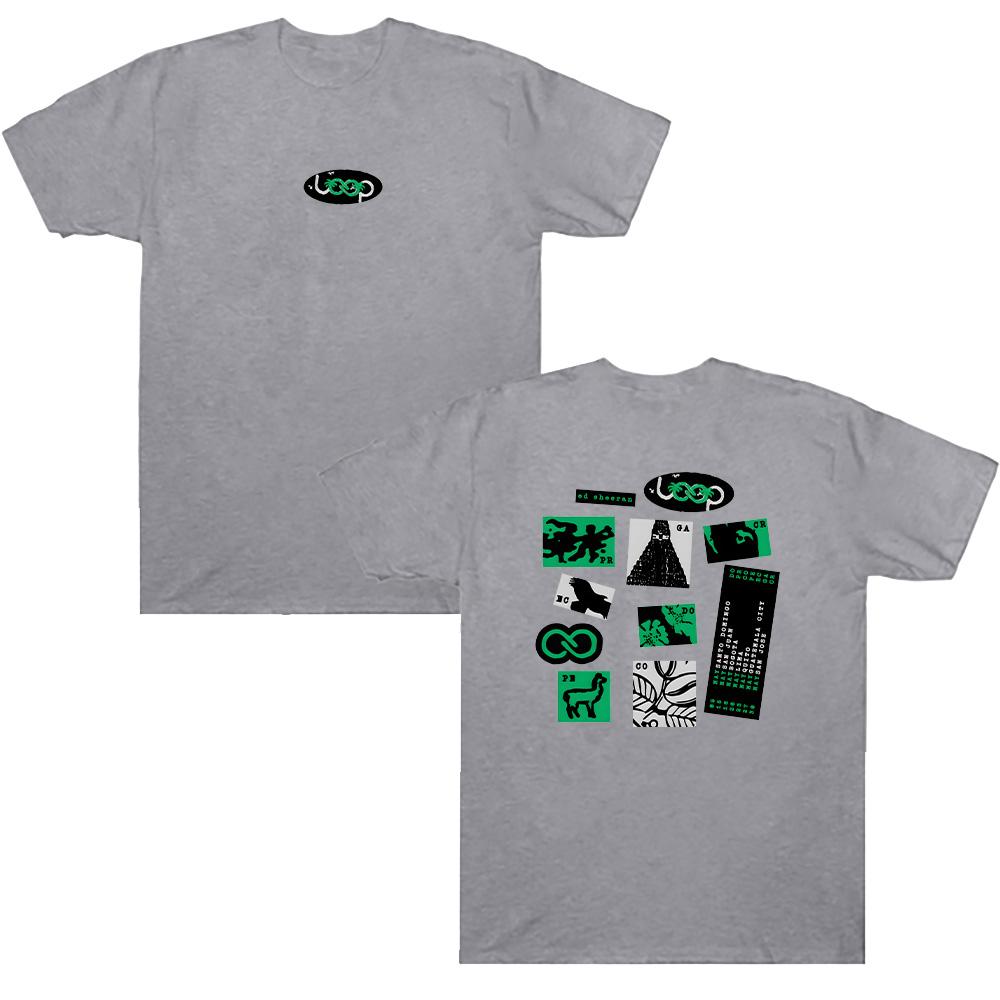 Loop Tour Exclusive Latin America T-Shirt Ed Sheeran Hip Hop Style Graphic Tee Men Women Casual Loose Cotton Top Street Clothes