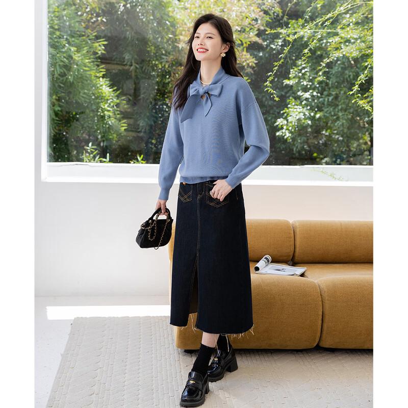 Mokana Women's Elegant Long-Sleeve Knit Top