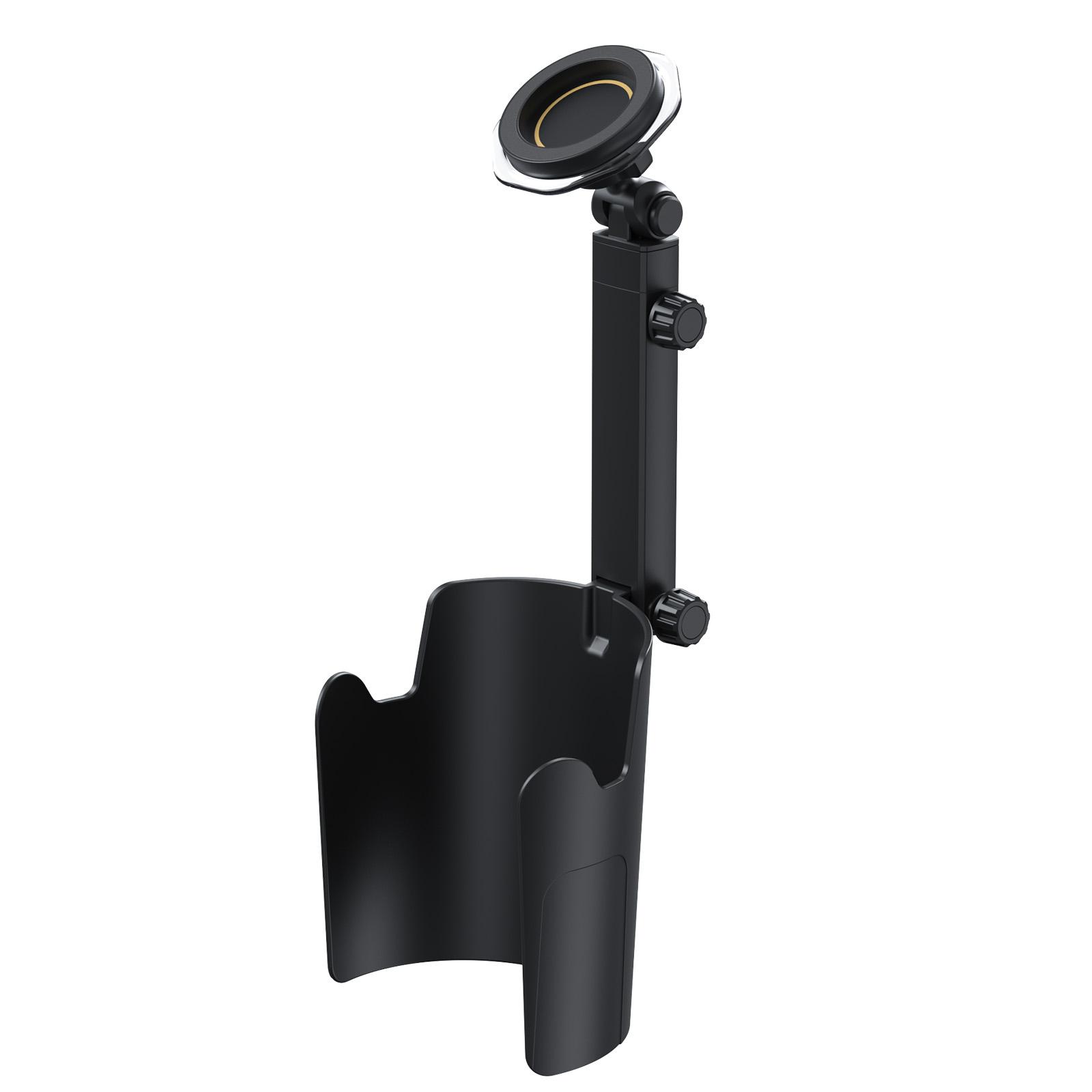 Car 2-1 Magnetic Mobile Phone Holder Cup Holder Magnetic Mobile Phone Holder Vertical Horizontal Rotation Universal Drink Holder