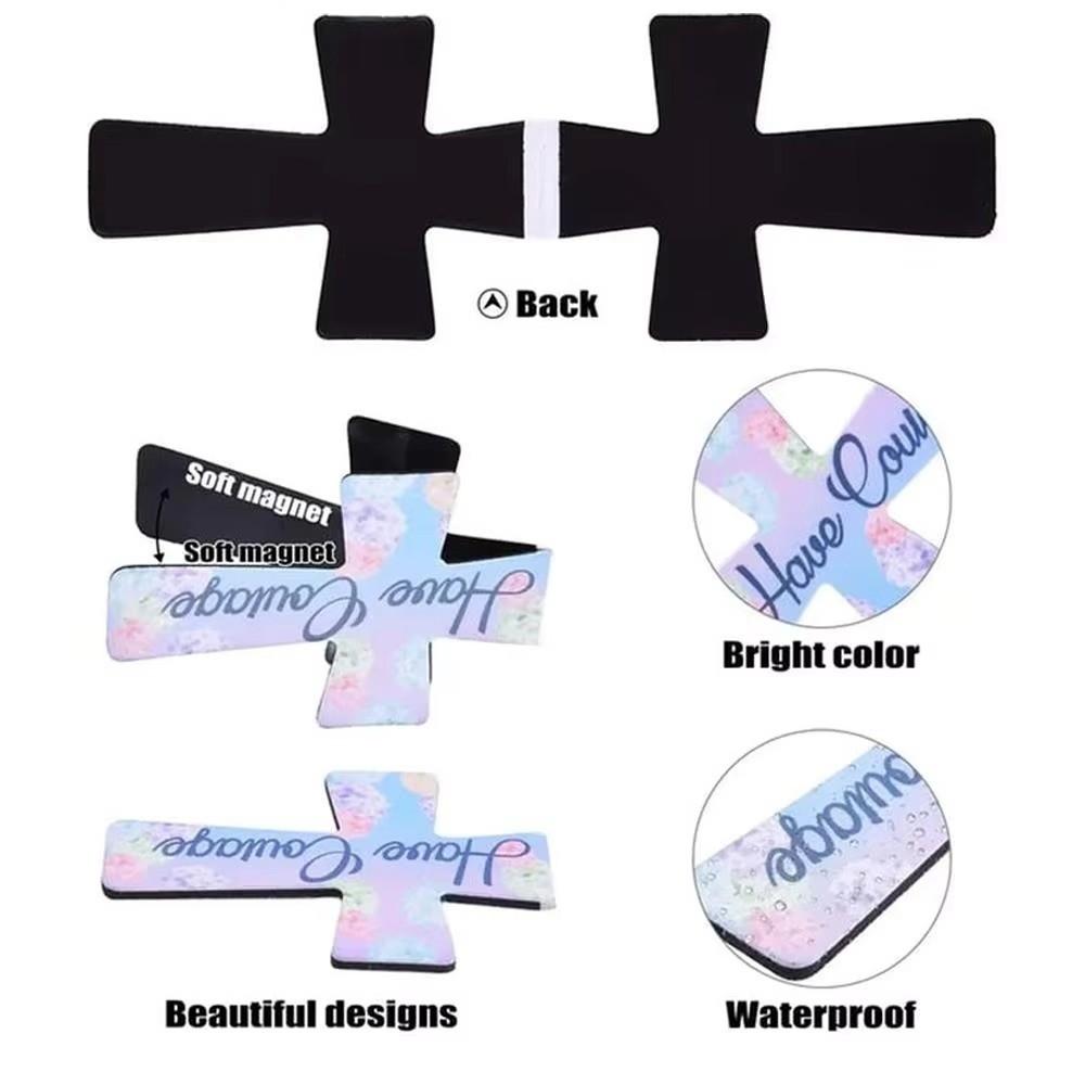 12/16/24PCS Plastic Bible Magnetic Bookmarks Double-Sided Cross Shape Page Marking Bookmark Durable Construction