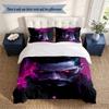 Cyberpunk 3‑Piece Bedding Set Soft Microfiber Duvet Cover Pillowcases Comfortable Bed Linen for Bedroom Decoration