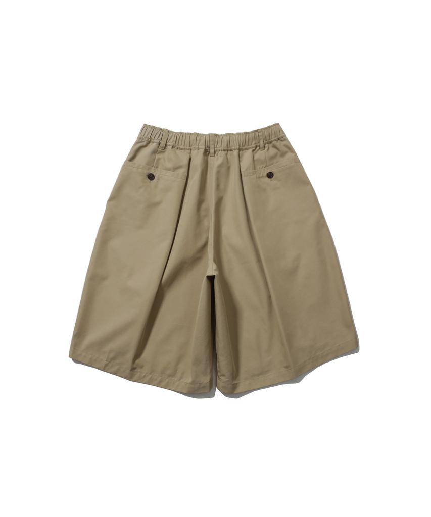 ANGLAN Pleated Volume Half Pants - Beige
