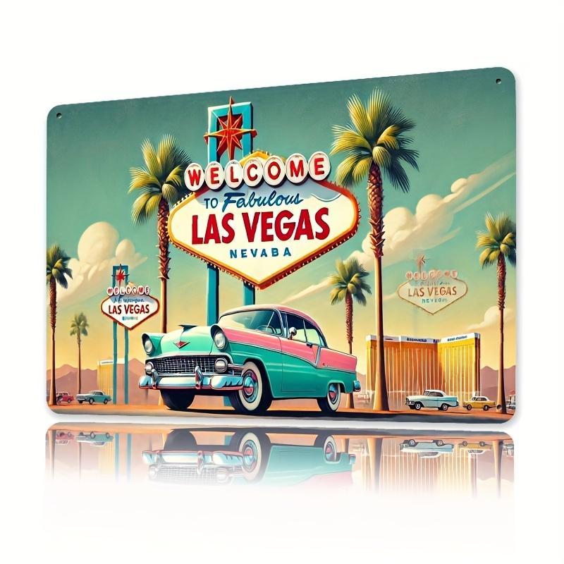 

Room Decor Vintage Las Vegas Welcome Sign es Metal Tin Wall Art Retro Iron Poster for Home Bar Office Hotel Decor Outdoor aluminum 20x30cm