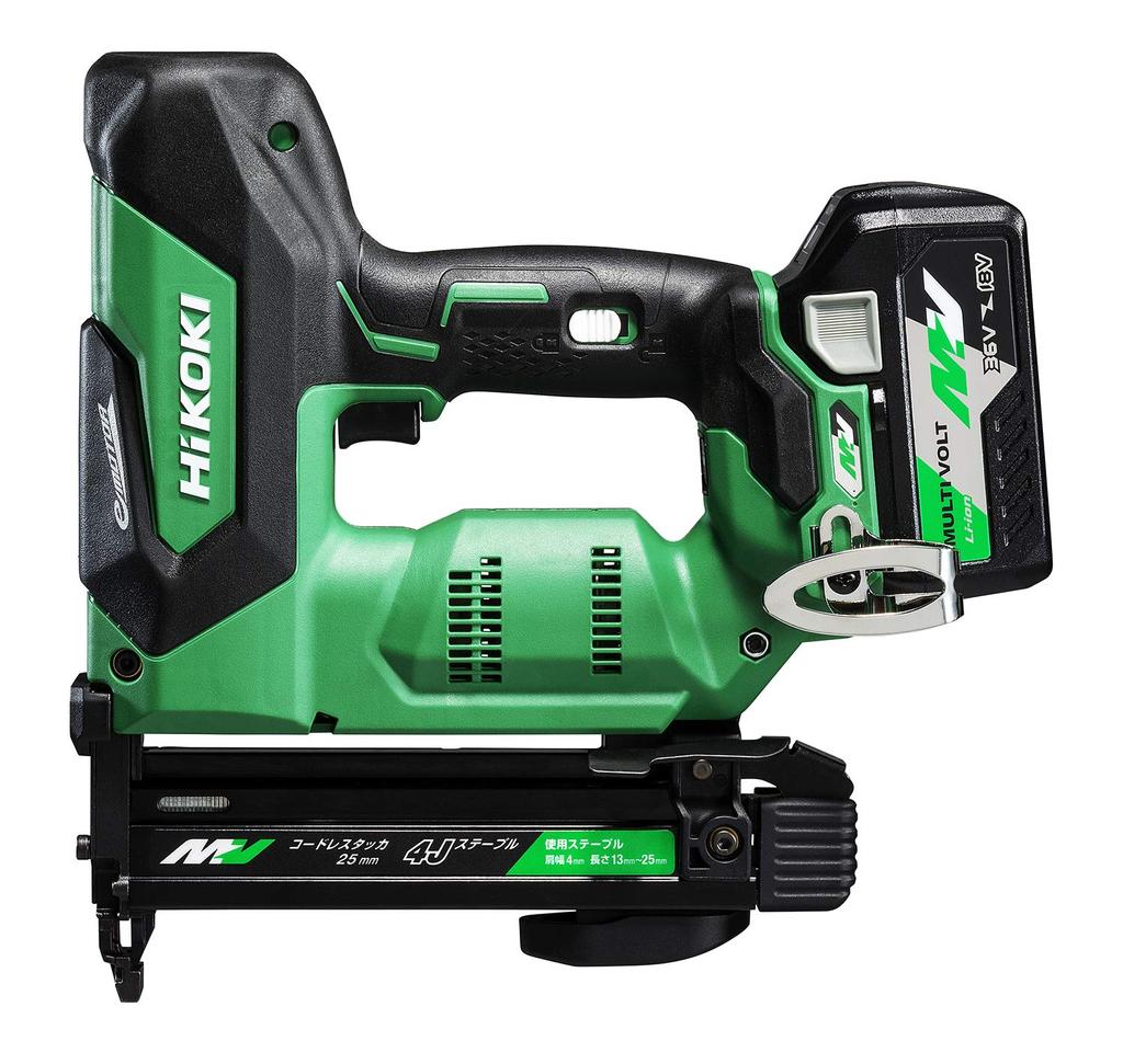 HiKOKI 36V Rechargeable Tacker Compatible Staple Width 4mm Only Maximum Length 25mm Includes 1 Storage and Case J-Line N3604DJ(XP) Battery, Charger,