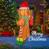7.87FT Xmas Yard Party Decoration Inflatable Gingerbread Man Toys LED Light Home Decor Ornament Supplies Christmas Holiday Gifts
