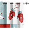 Cartoon Large Image Santa Claus Kawaii Curtain Decoration Christmas Festive Atmosphere Curtain Elk Christmas Tree Pattern