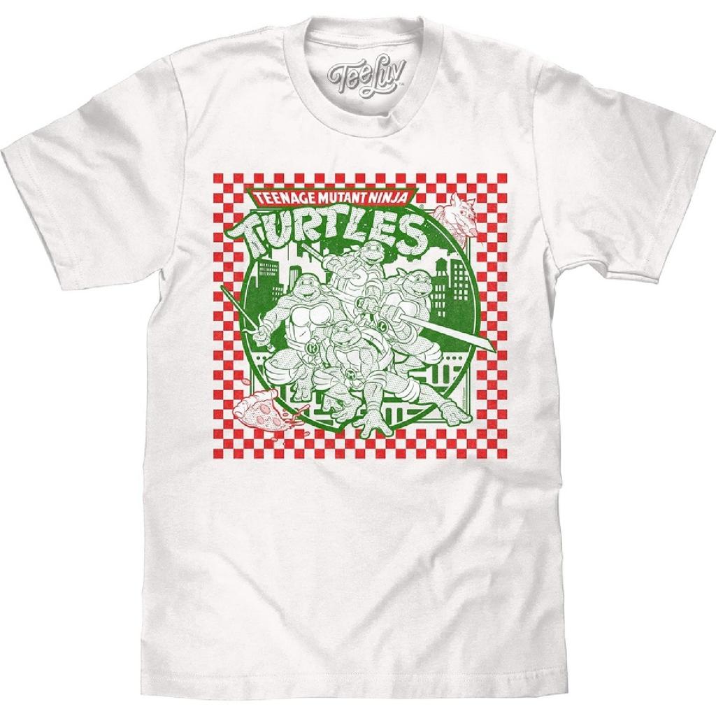 Tee Luv Men's Teenage Mutant Ninja Turtles Pizza T-Shirt