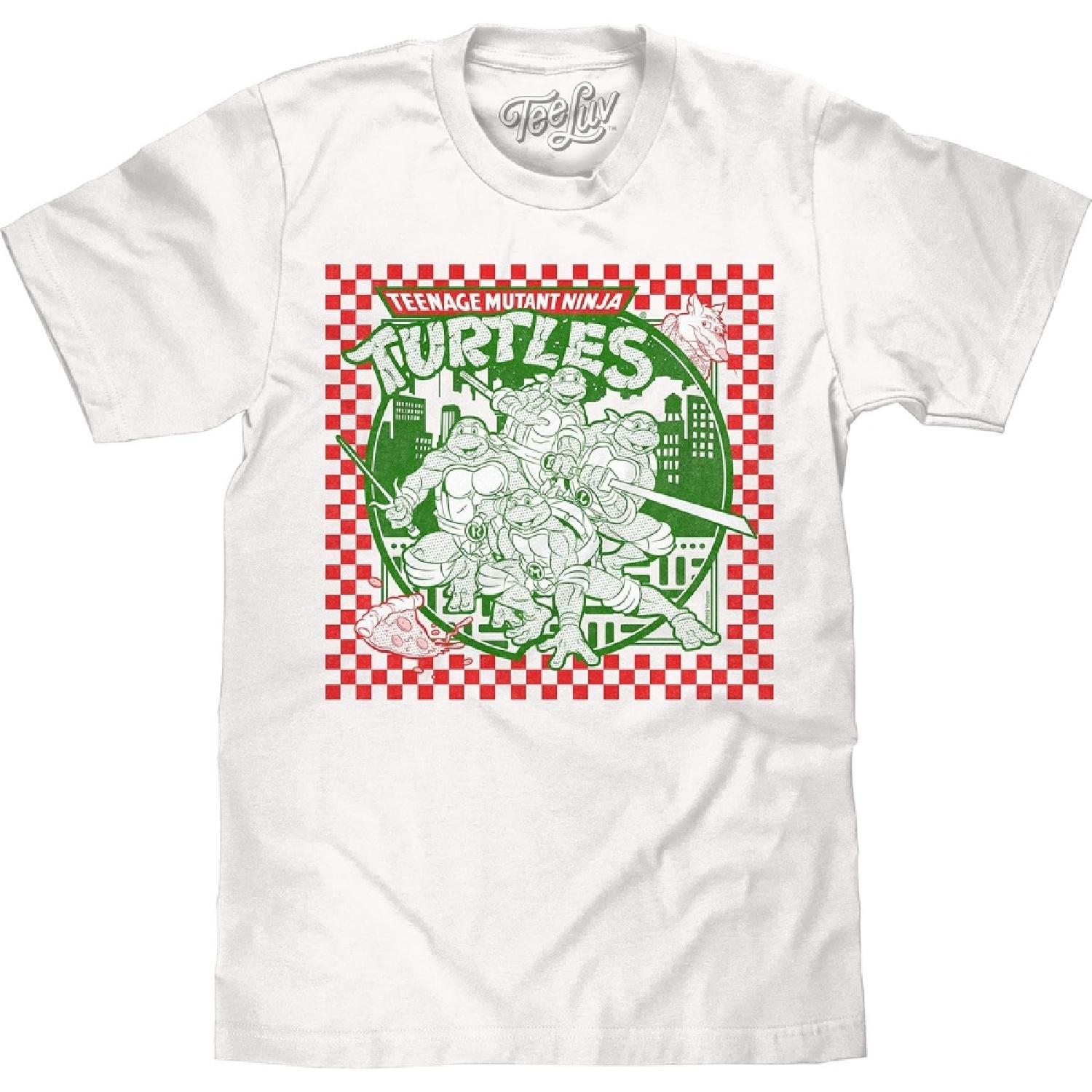 Мужская футболка Tee Luv Черепашки-ниндзя Пицца S белый