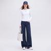 Women's Slim-Fit Long-Sleeve Round Neck T-Shirt