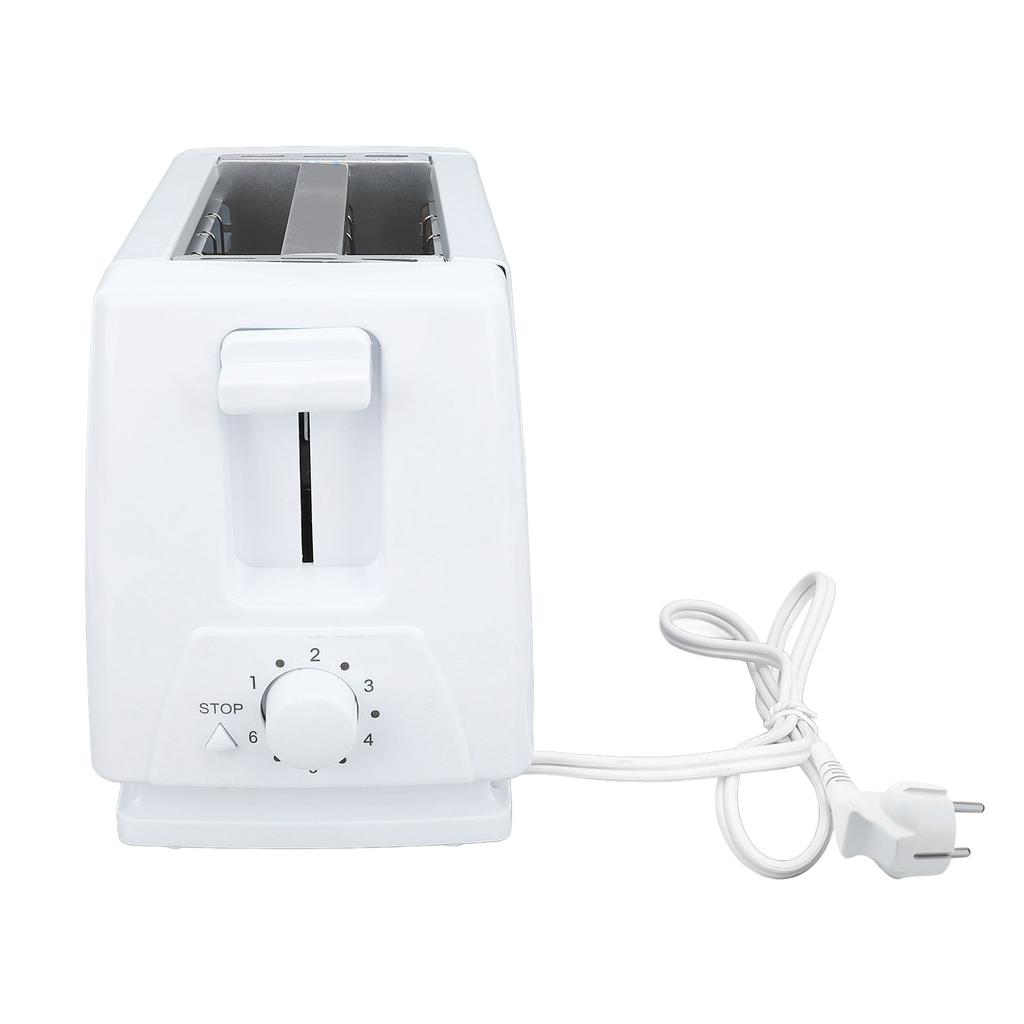 Torradeira de 2 Fatias Bandeja de Migalhas Removível Ranhuras Extralargas 6 Níveis de Tostagem Aço Inoxidável