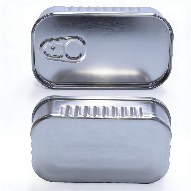 1Pcs Sardine Can Shaped Storage Tin Box Portable Tinplate Material Sealed Jar With Lid For Storing Small Items Household Goods