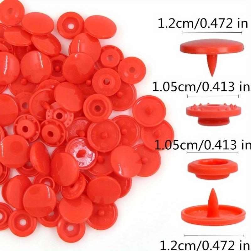 50 Sets Round Snaps Buttons For Bib T5 Plastic Press Button Fastener Snap For Clothes Accessories DIY Crafts