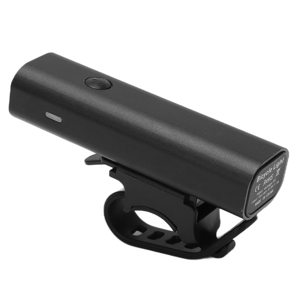 Bike Light Aluminum Alloy 4 Modes Waterproof Front Bicycle Light with Data Cable Bracket for Camping Hiking Riding