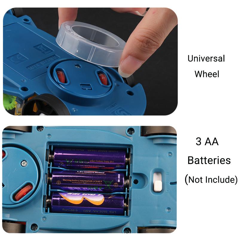 Elektrisches transparentes Konzept-Getriebeauto mit Musik, interaktives universelles Lauflernfahrzeug, Geschenkspielzeug für Kinder