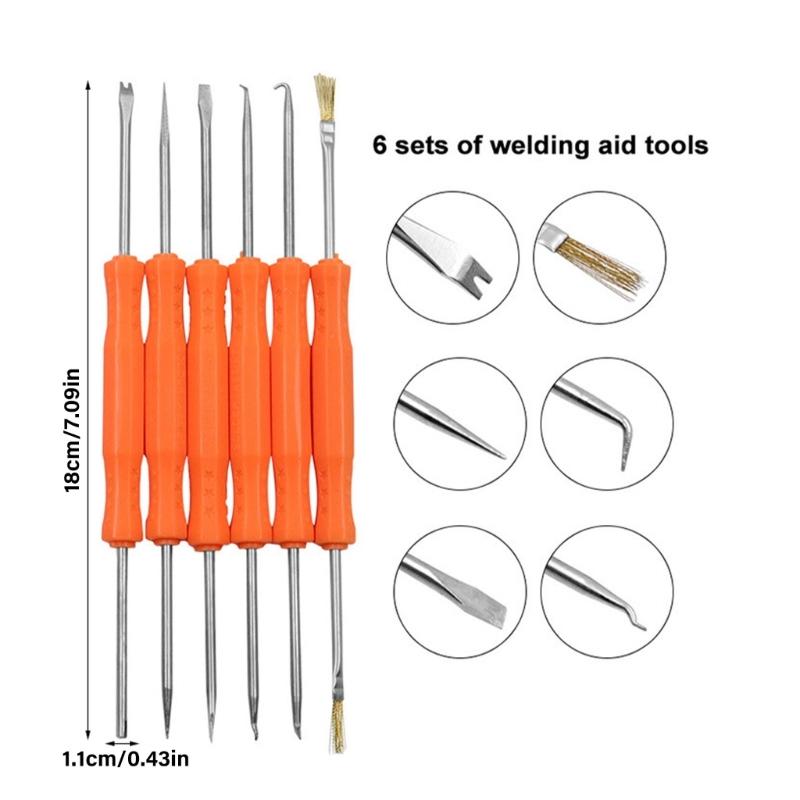 6Pcs Welding Assist Disassemble Tool Soldering Solder Iron Electronic Heat Assist Repair Tool for Electronic Components