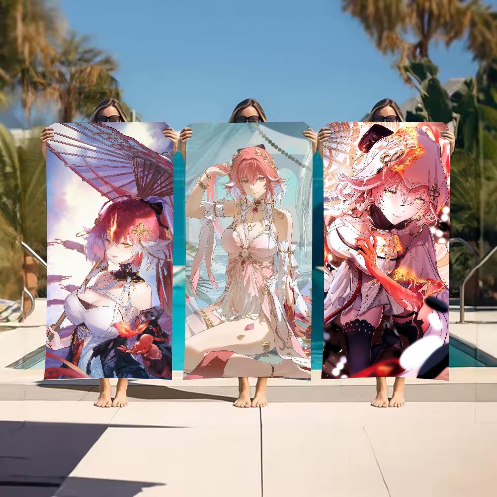 Changli Game WuWa Towel Sports Quick Dry Travel Camping Gear Sandproof Soft Light Large Beach Towel