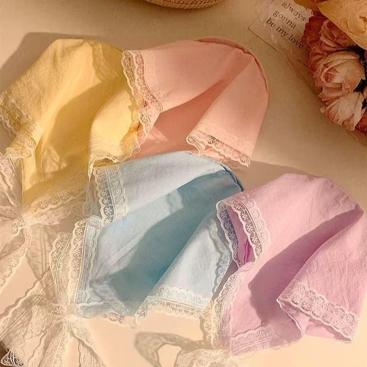 Damen Pastorales Seidenkopftuch Stirnband Haarband: Französischer Küstenstil Strick Dreieckstuch
