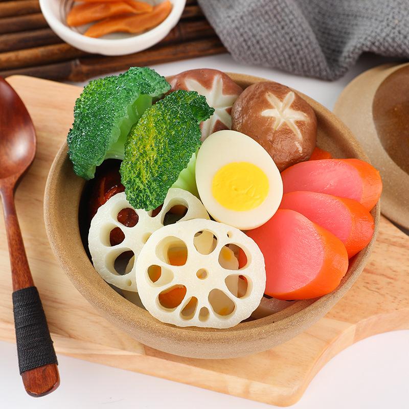 4 Pcs Simulated Hotpot Ingredient Model Mini Fake Vegetable Realistic Beef Roll Restaurant Store Barbecue Shop Display Decor