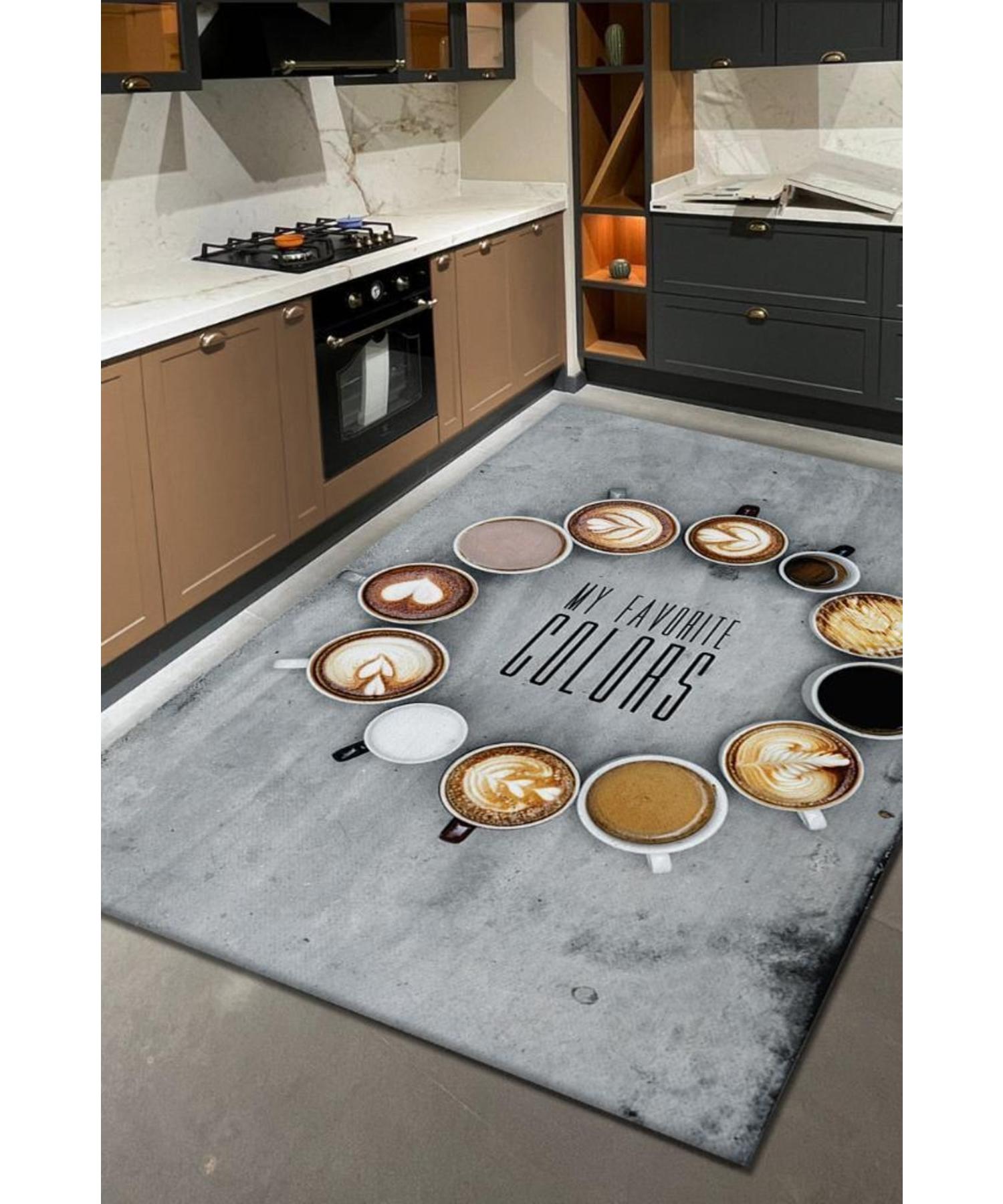 

My Coffee Colors Cotton Woven Based Washable Non-Slip Decorative Carpet