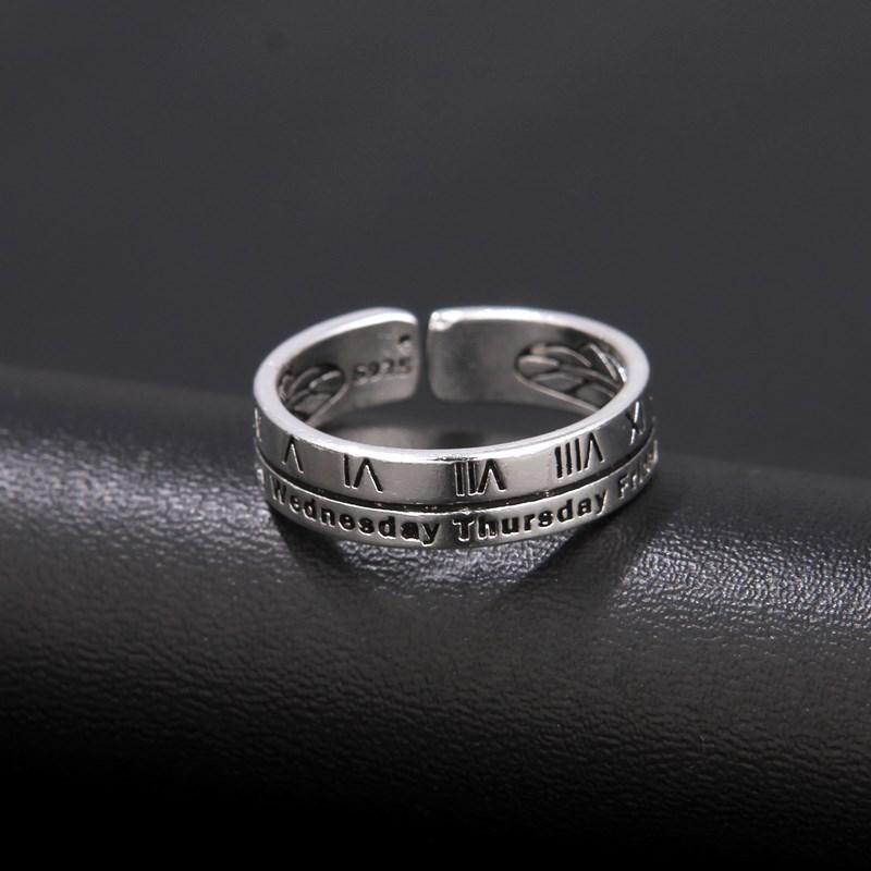 Vintage Silver Big East Gate Cross Ring Female Croix Punk Trend Men'S And Women'S Open Index Finger Ring