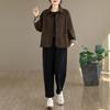 Plus Size Spring/Autumn Loose Casual Jacket for Middle-Aged Women