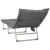 Folding Sun Lounger with Cushion Anthracite