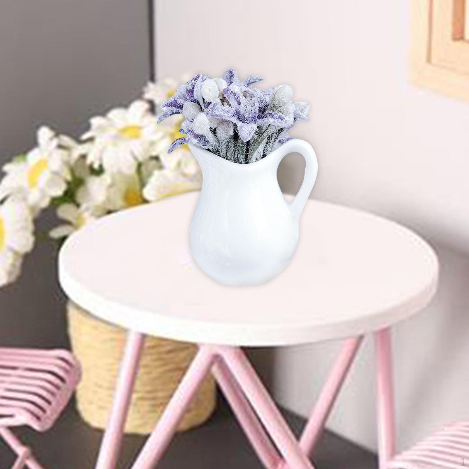 

1:8 1/6 Кукольный домик Миниатюрные цветы в горшках фиолетовый