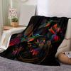 1pc Colorful Hummingbirds In Flight Themed Blanket  Seasonal Home Decorative, Living Room, Travel, Camping, Car Blankets