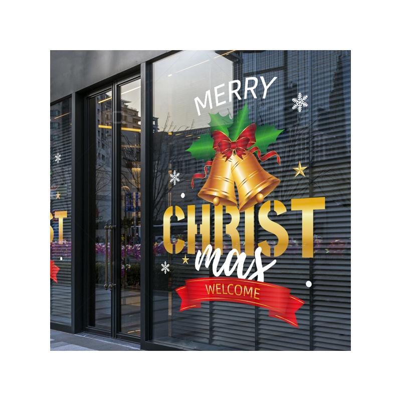 Christmas Decoration Festive Atmosphere Scene Arrangement Bell Stickers