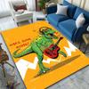 Rocking Dinosaur with Guitar Patterned Carpet, Suitable As a Non Slip Play Mat for the Living Room and Bedroom Sofa