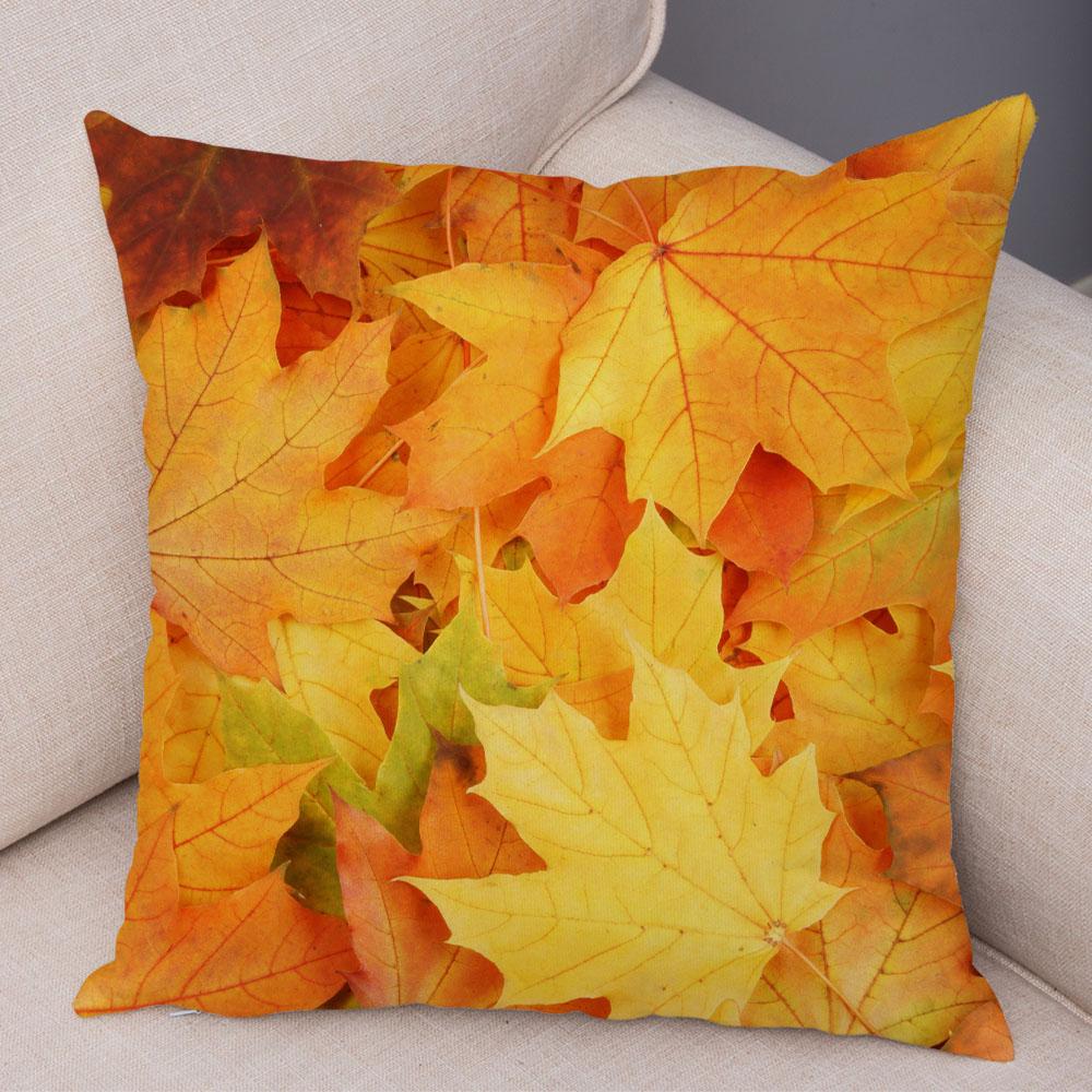 Floral Beige Letter Print Pillowcase Sofa Home Decor Floral Cushion Cover Pillowcase