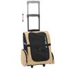 Carrito para Mascotas 3 en 1 Beige 48 x 32 x (57 106) cm Tela Oxford