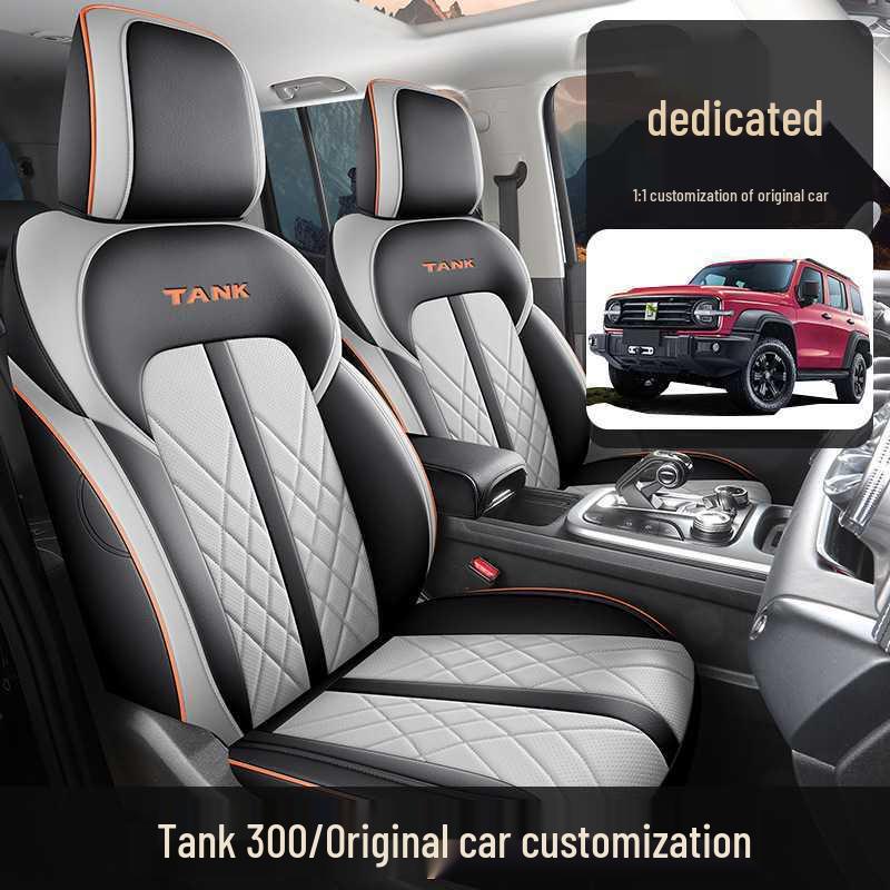 New Model Leather Car Seat Cushion for Tank 300 - Universal Five-Seater Four Seasons Cover