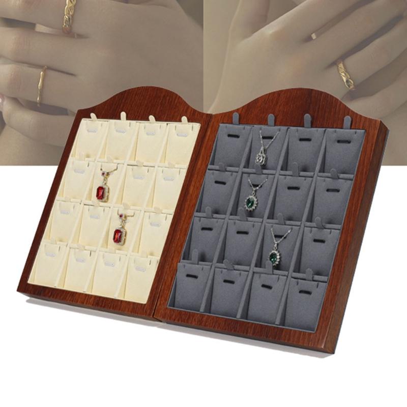 Eleganter Holzohrring-Ausstellungsständer Handgefertigter Schmuck-Displayhalter Geeignet für Schmuck- und Visitenkartendarstellung